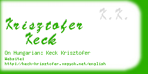 krisztofer keck business card